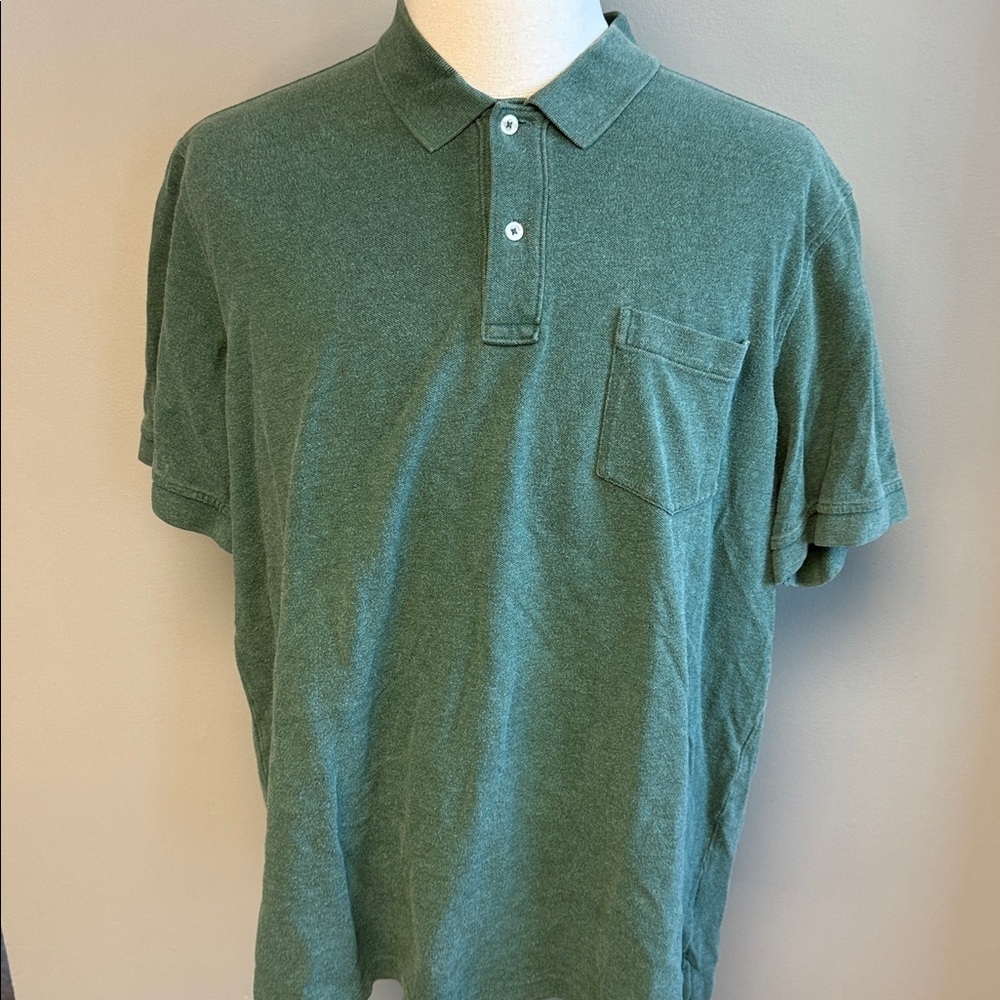Lands' End Polo Shirt | 100% Cotton | Size XL | Green - Picture 2 of 7